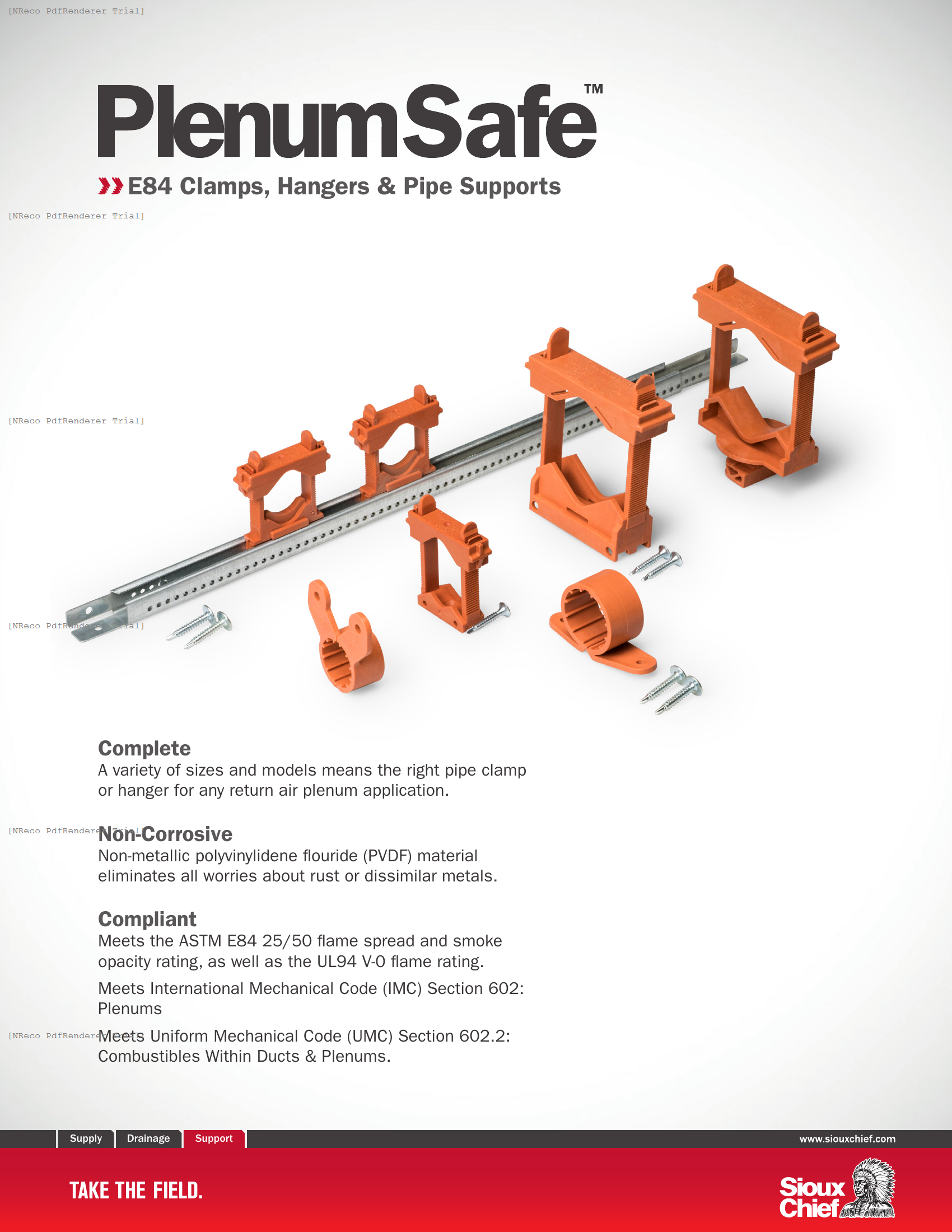 PLENUMSAFE - E84 HANGERS - BROCHURE.PDF Brochure Document
